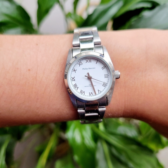 Classic Philip Mercier Silver Quartz Roman Numerals Watch main image 6